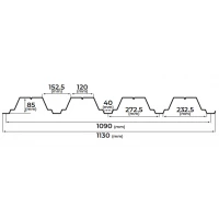 Konstrukční trapézový plech Т85 Lesklý
