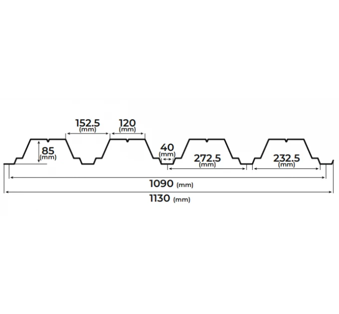 Profiled sheet metal T85