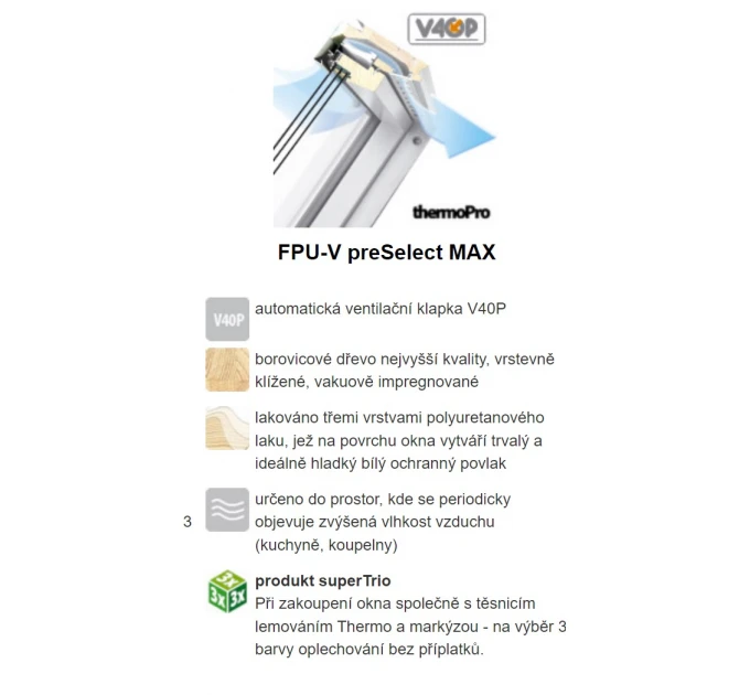 PreSelect double-hinged dormer windows  FPU-V U3 preSelect