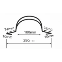 Hřebenáč oblý  PREMIUM 180, 428 mm/2000mm