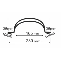 Round comb 230mm/2000mm