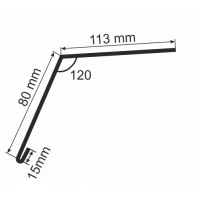 Okapový plech 208mm/2000mm