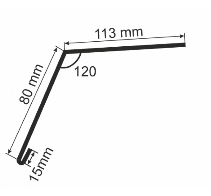 Okapový plech 208mm/2000mm