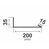 Under gable flashing 250mm/2000mm