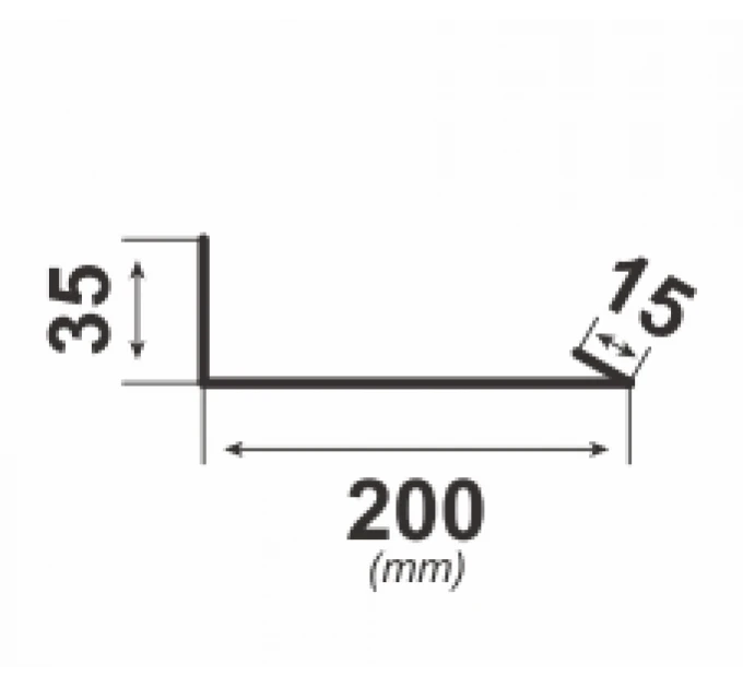 Štítové oplechování 250mm/2000mm