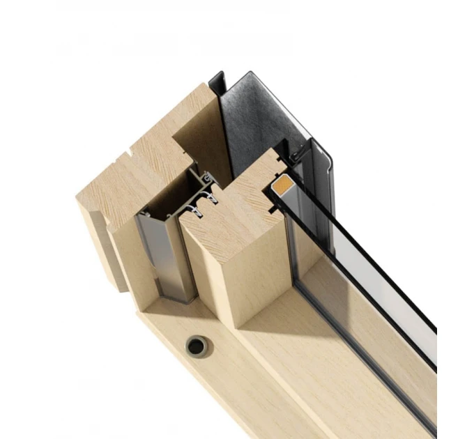 Roof window wooden 2-pane swinging ISOV E2