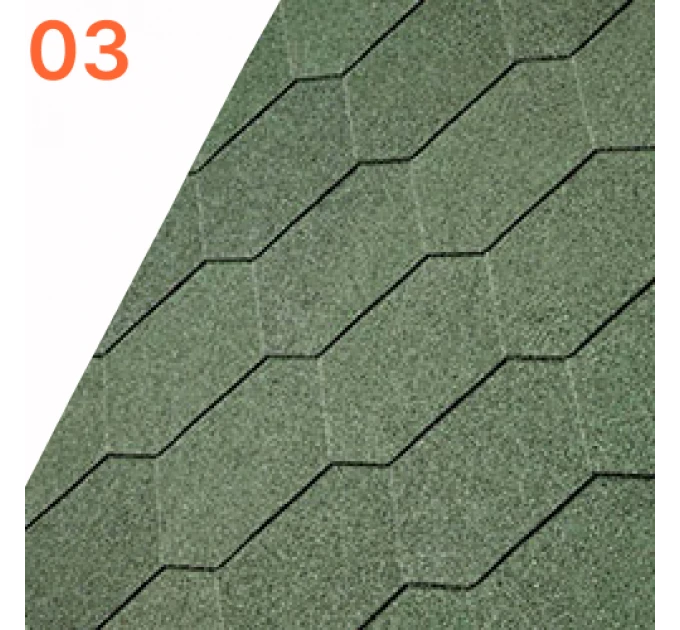 Bituminous tile IKO Superglass HEX