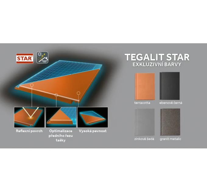 Concrete roof tile Bramac Tegalit STAR