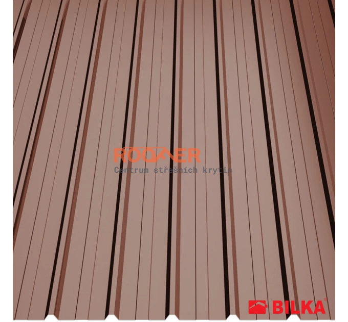 Profiled sheet metal T10 Gloss 2.00*0.93m (1.86m2) Chocolate brown RAL: 8017