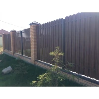 Ocelová plotová lamela / Dřevo 0.45mm