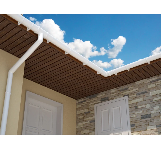 Střešní podhled Infratop Soffit se skrytou perforací SVP-09 barva ořech 2700 mm