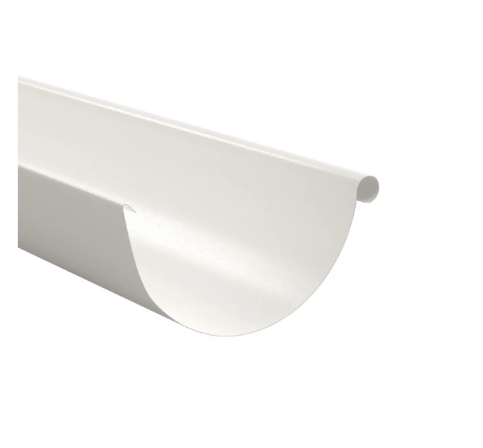 Half-round gutter 125/4000 mm Glossy