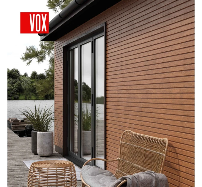 Fronto facade tiles - Golden oak-V black