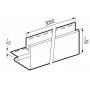 External corner molding for facade cladding VILO Fronto - SVP-12, 3050 mm