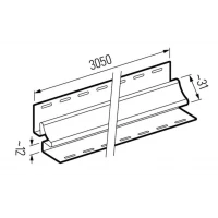 Inner corner strip for facade cladding VILO Fronto - SVP-13, 3050 mm