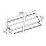 Inner corner strip for facade cladding VILO Fronto - SVP-13, 3050 mm