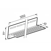 Spodní ventilační lišta k fasádnímu obkladu Fronto - SV-11,5, 3500 mm