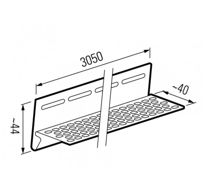 Spodní ventilační lišta k fasádnímu obkladu Fronto - SV-11,5, 3500 mm