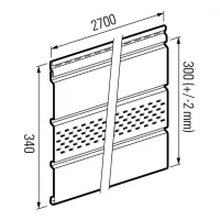 Střešní podhled Infratop Soffit s perforací SV-07 barva bílá 2700 mm