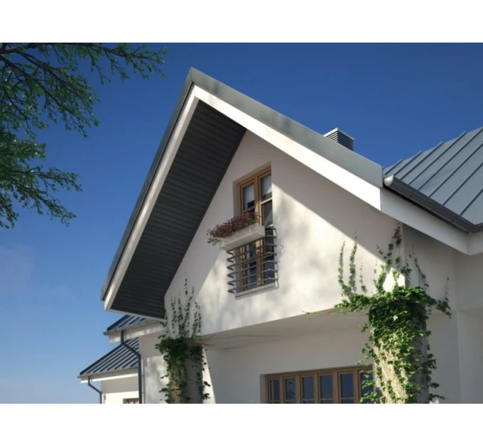 Střešní podhled Infratop Soffit se skrytou perforací SV-09 barva grafitová 2700 mm