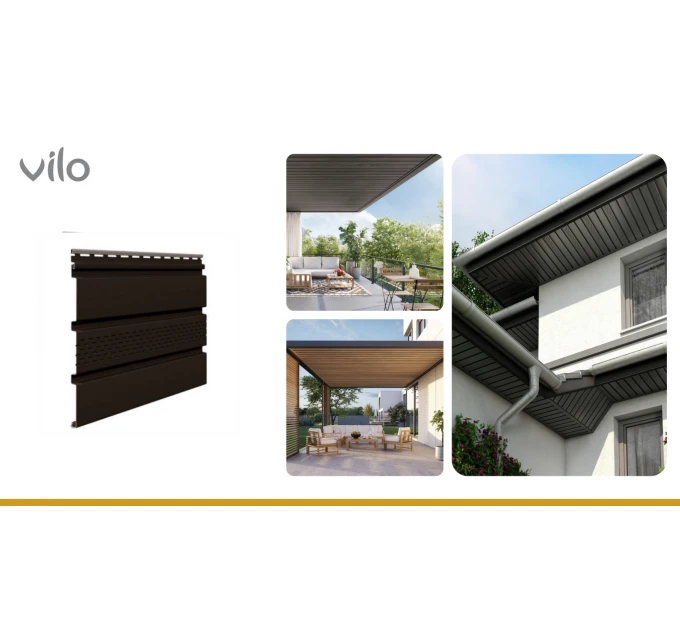 Střešní podhled Infratop Soffit s perforací SV-07 barva hnědá 2700 mm