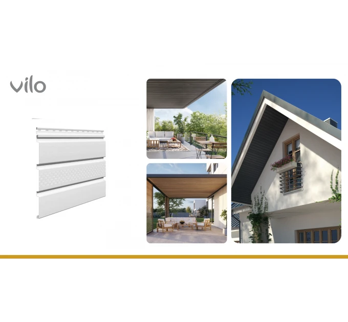 Střešní podhled Infratop Soffit s perforací SV-07 barva bílá 2700 mm