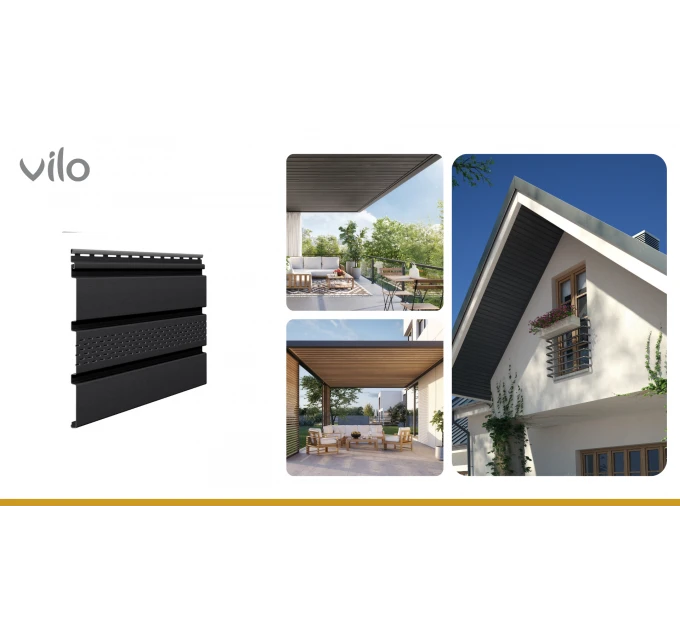 Střešní podhled Infratop Soffit s perforací SV-07 barva grafitová 2700 mm