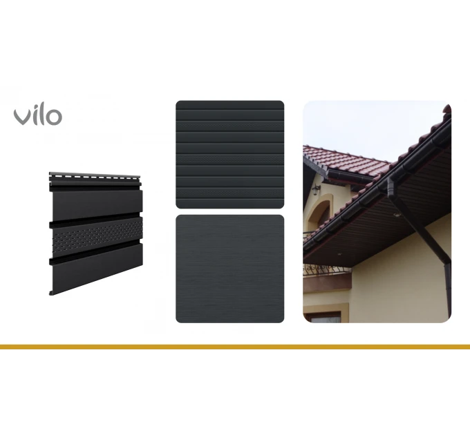 Střešní podhled Infratop Soffit s perforací SV-07 barva grafitová 2700 mm