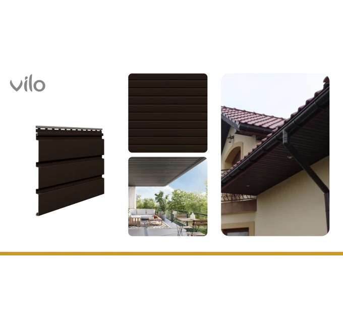 Střešní podhled Infratop Soffit se skrytou perforací SV-09 barva hnědá 2700 mm