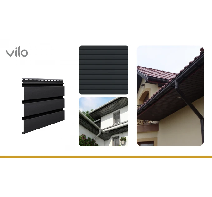 Střešní podhled Infratop Soffit se skrytou perforací SV-09 barva grafitová 2700 mm