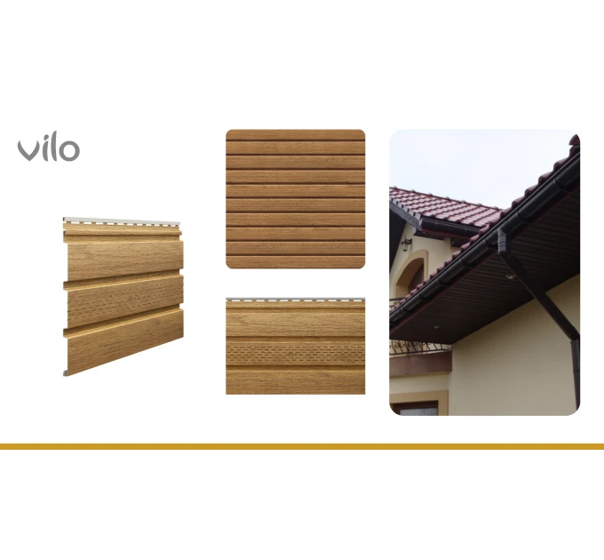 Střešní podhled Infratop Soffit s perforací SVP-07 barva dub winchester 2700 mm