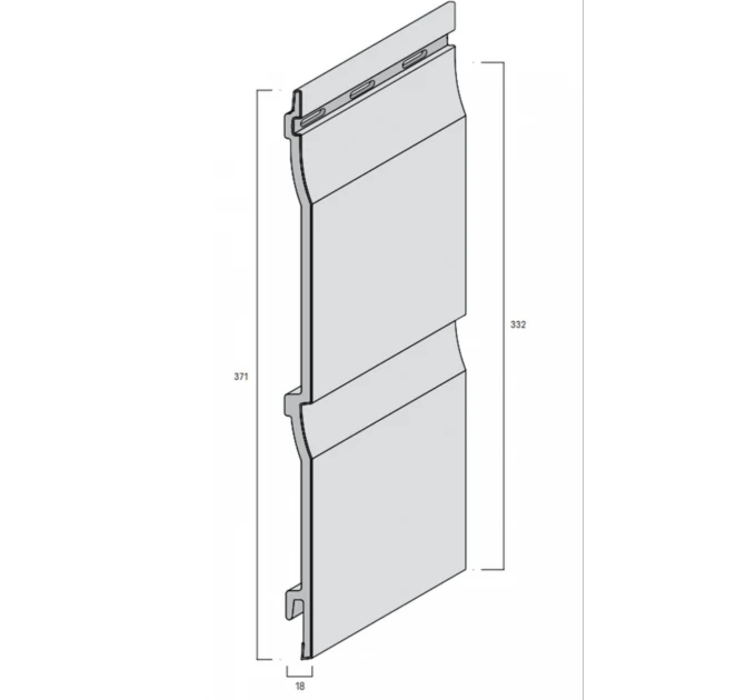 Facade cladding double board Kerrafront Classic FS-202 creme