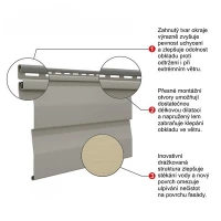 Fasádní obklad VILO Vinyl Siding SV-03 béžový, 3000 mm