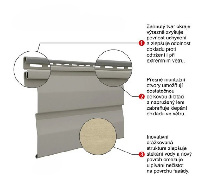 Facade cladding VILO Vinyl Siding SV-03 creamy