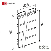 Facade cladding VOX - KERRAFRONT Modern Wood anthracite - FS-304 (33.2cm x 6m)