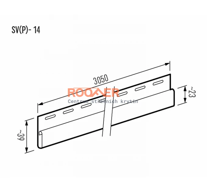 Lemovací profil DEKO SIDING SV-14