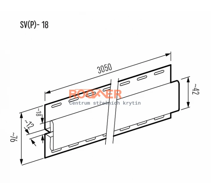 Connecting H profile WOOD SIDING SVP-18