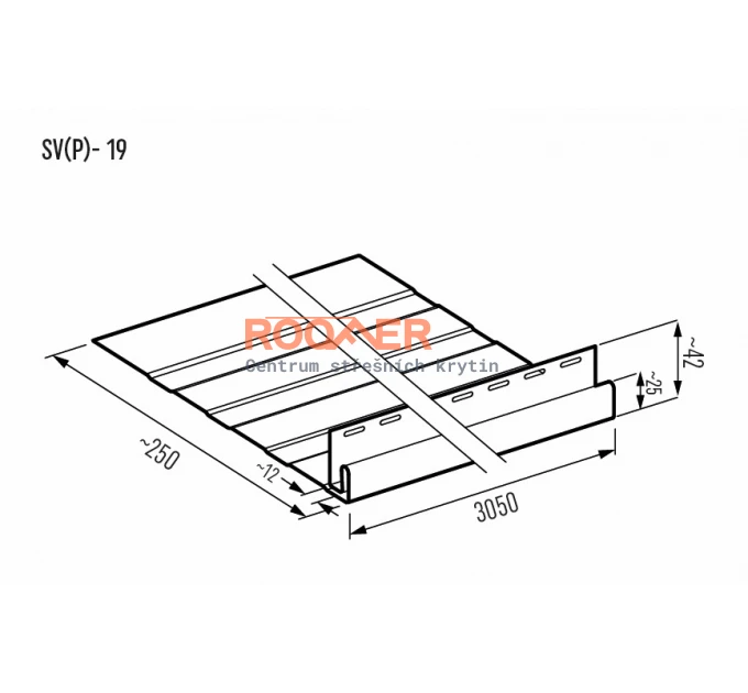 Okenní špaletový profil široký DECO SIDING SV-19